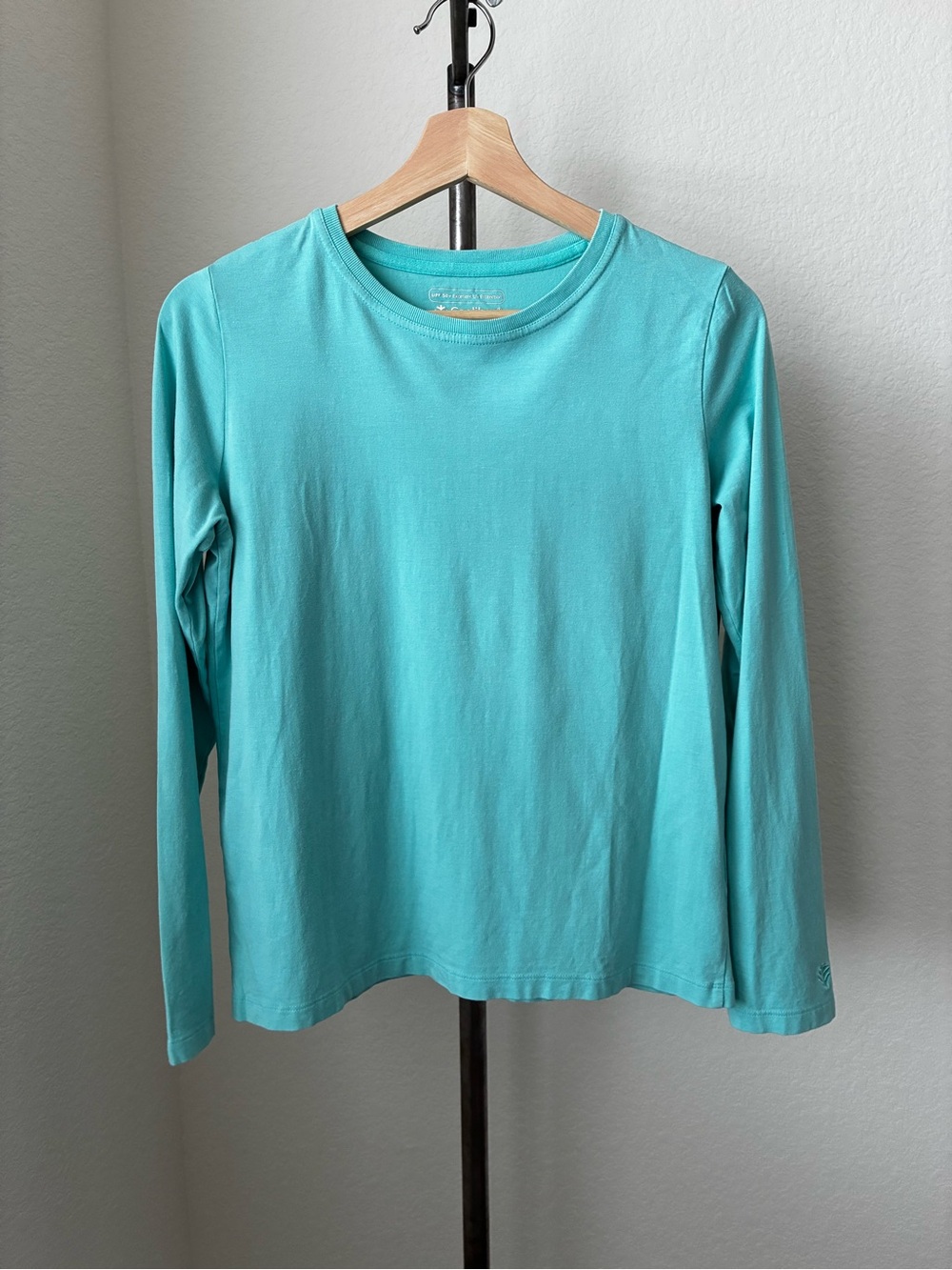 Coolibar Kids sz XL UPF 50+ Long Sleeve Turquoise T Shirt
